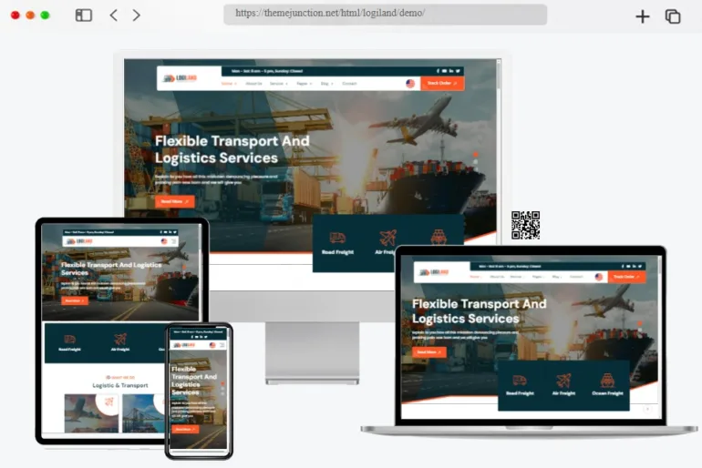 LogiLand Transportation Logistics Services HTML Template