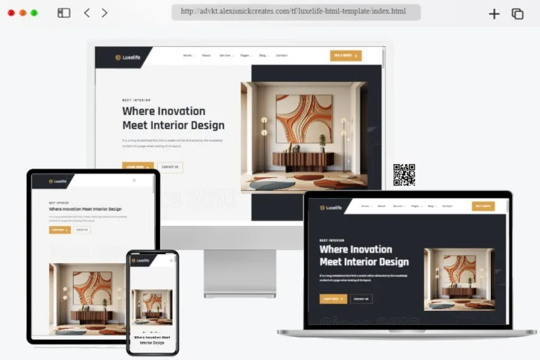 Luxelife Architecture & Interior Design HTML Template
