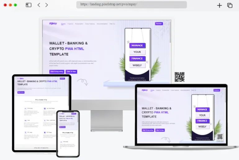 Mpay E Wallet Banking HTML Mobile Template