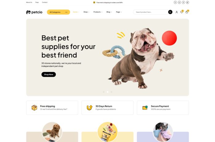 Petcio Pet Store WooCommerce Theme