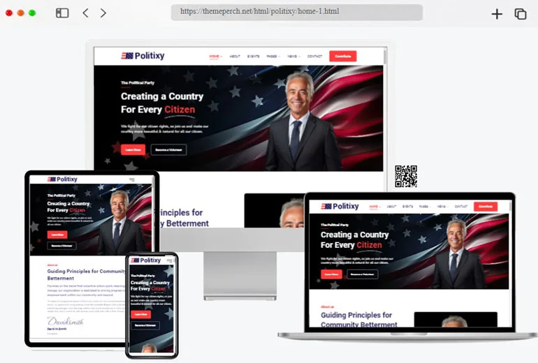 Politixy Political Bootstrap Website Templates