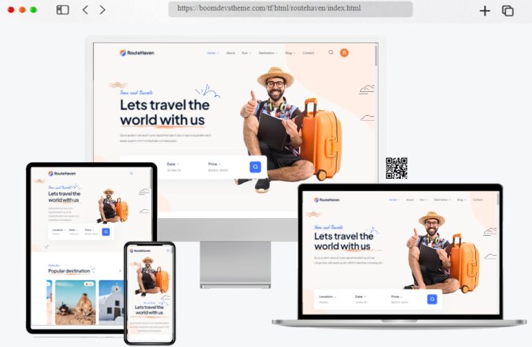 RouteHaven Travel Tour Booking HTML Template