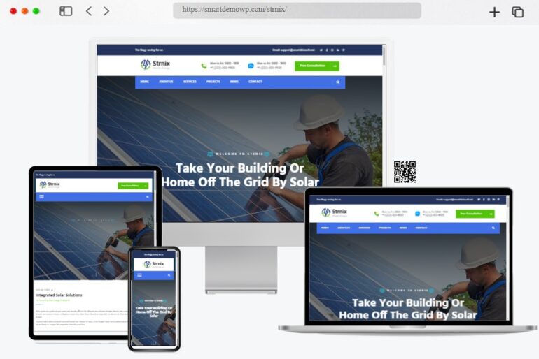 Strnix Solar Green Energy WordPress Theme