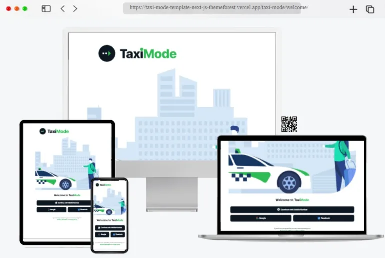 TaxiMode Taxi Booking NextJS Mobile Template