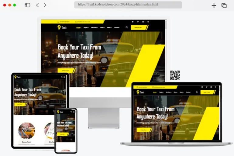 Taxix Online Taxi Service HTML Template