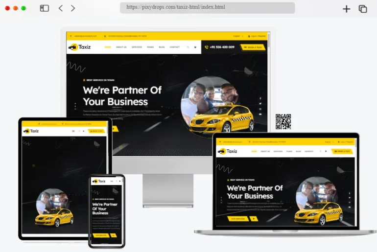 Taxiz Online Taxi Service HTML Template
