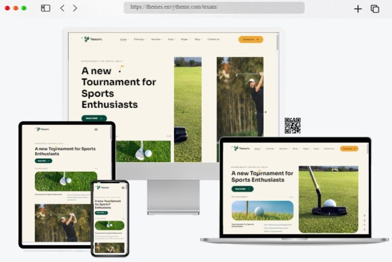 Texam Golf Club Training WordPress Theme