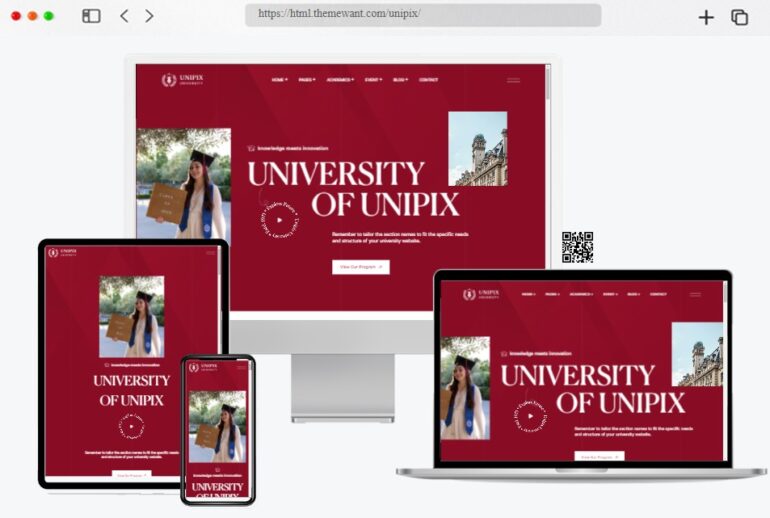 Unipix University Education HTML Template