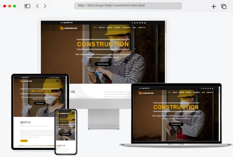 constructed html template