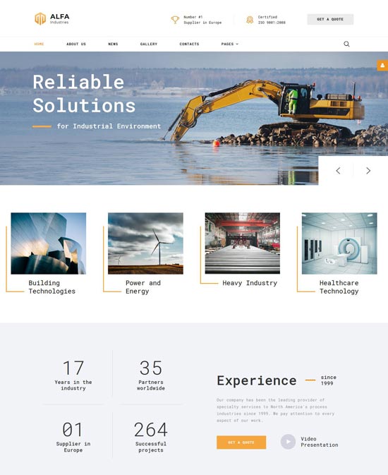 alfa industries joomla template