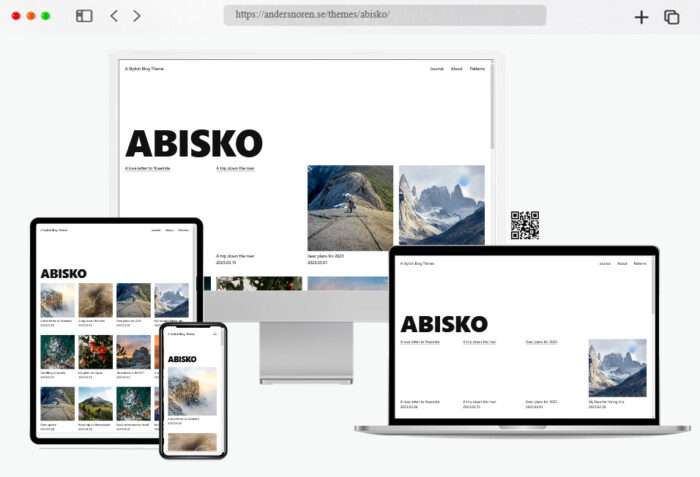 abisko perfect for personal blogs creative portfolios