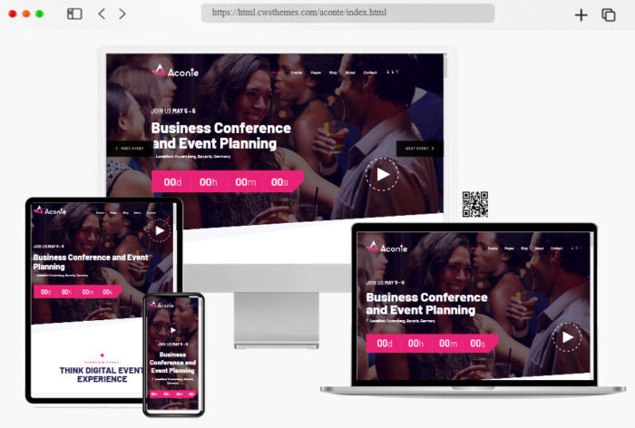 aconte events conference meetup html template
