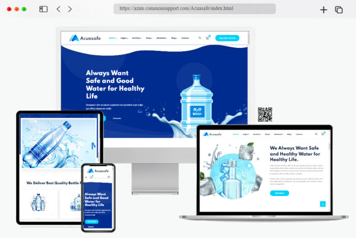 acuasafe drinking mineral water delivery html template