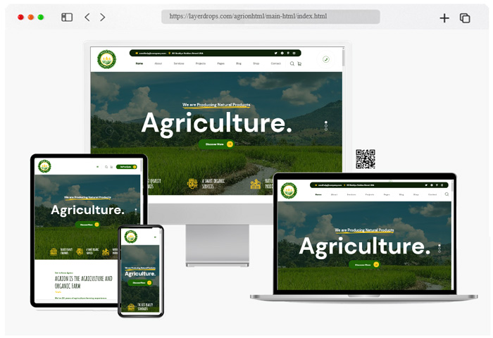 agrion agriculture farm farmers html template