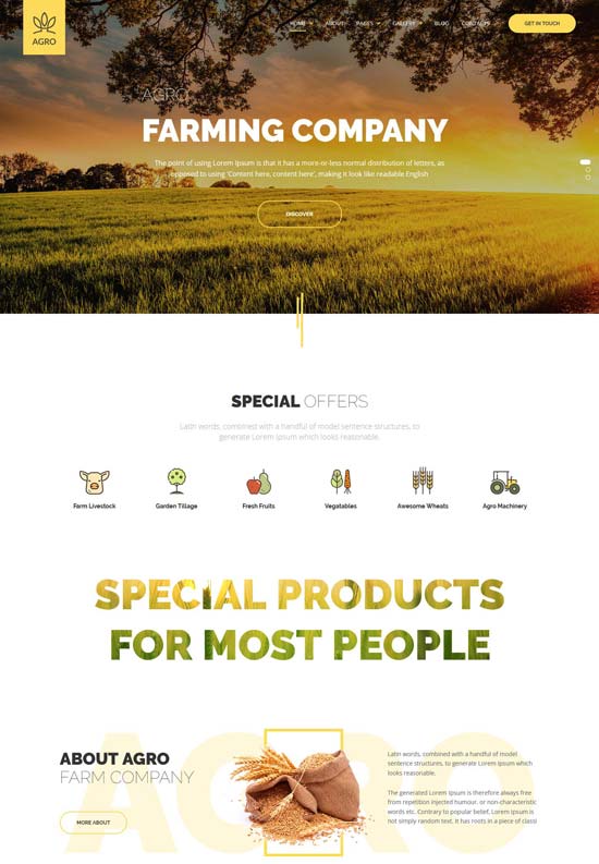 agro agriculture html template