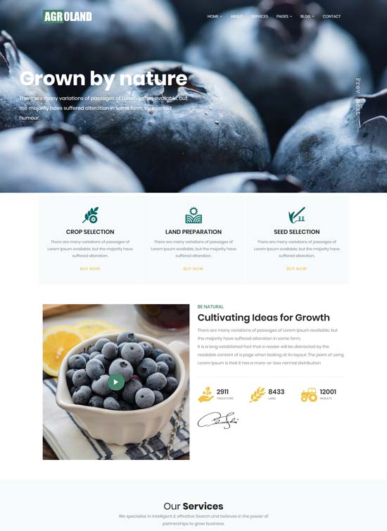 agroland agriculture html template