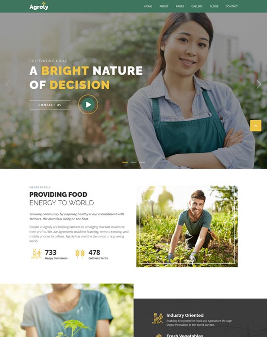 agroly agriculture food wordpress theme