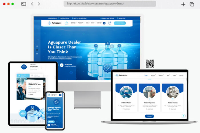 aguapure drinking water company html template