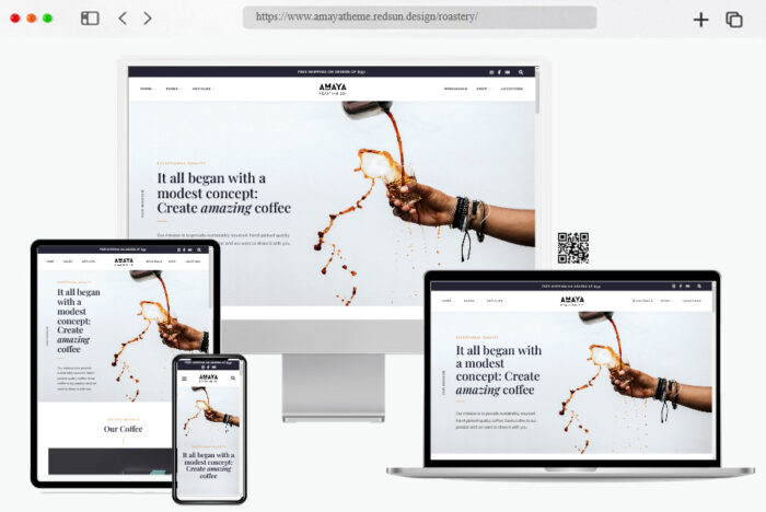 amaya coffee shop wordpress theme