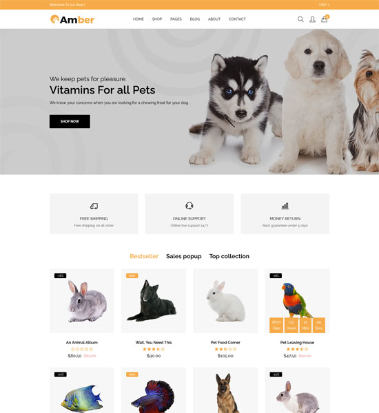 50 Best Animal Pet Website Templates Free & Premium - freshDesignweb