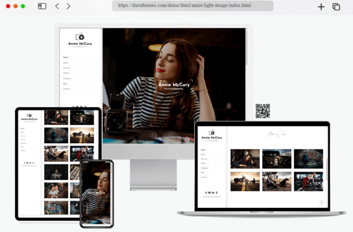 annie creative photography html template