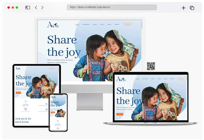 anova charity donation wordpress theme