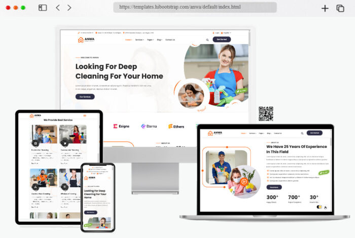 anwa cleaning services company html template