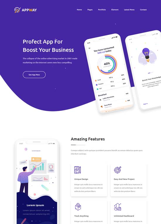 appway startup html template