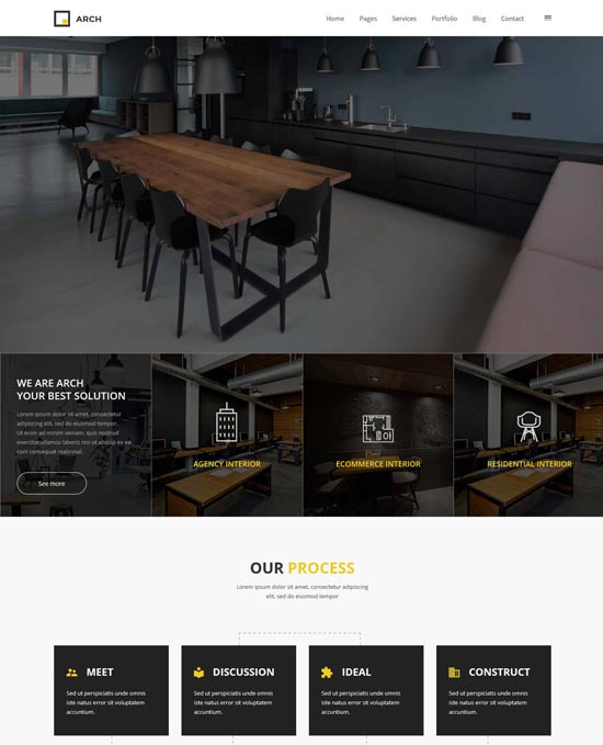 arch interior design joomla template