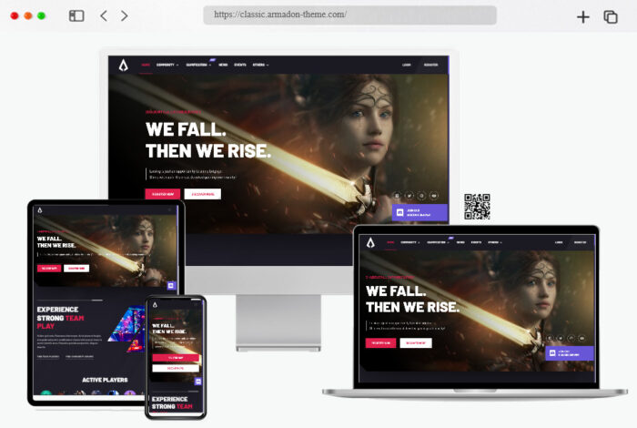 armadon gaming community wordpress theme