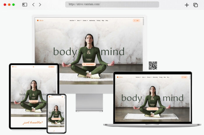 ativo pilates yoga wordpress theme