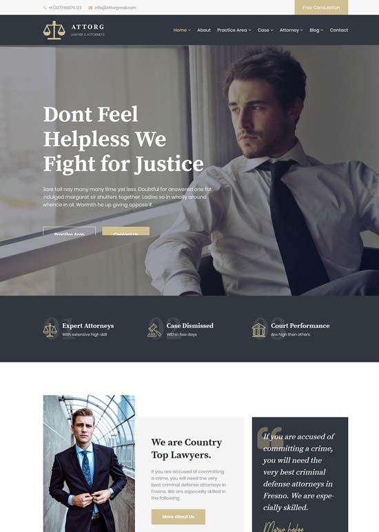 attorg lawyer html template