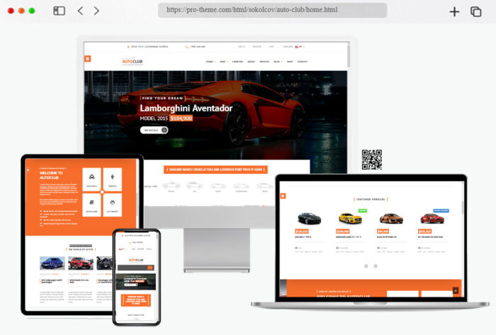 auto club car dealer html theme