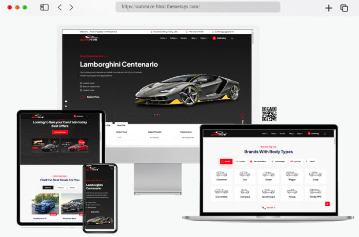 autohive car dealer listing html template