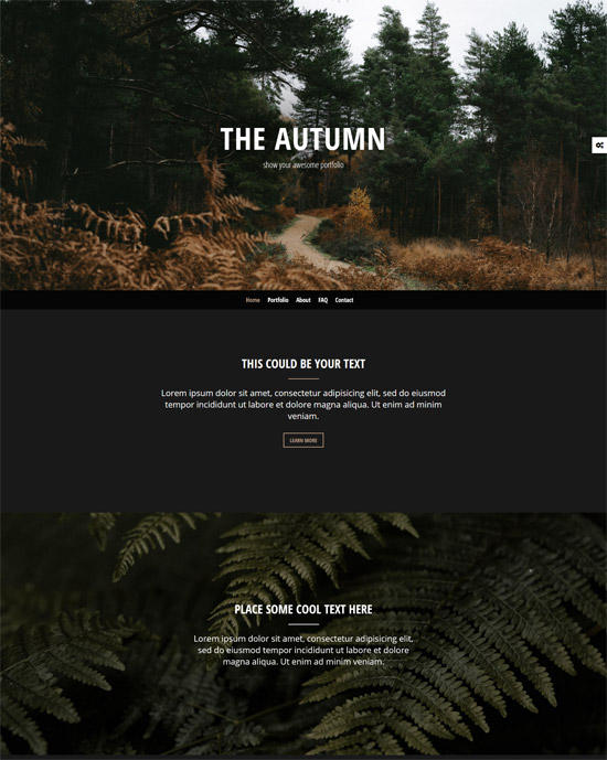 autumn free portfolio drupal template