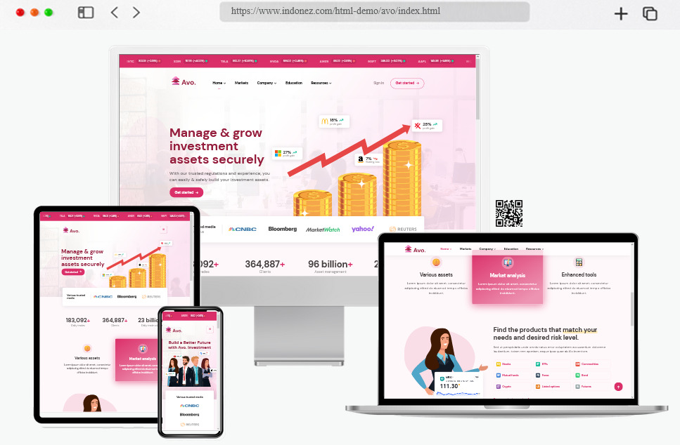 avo finance investment html template