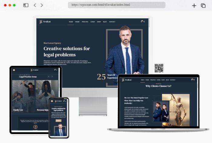 avukat law office website layouts