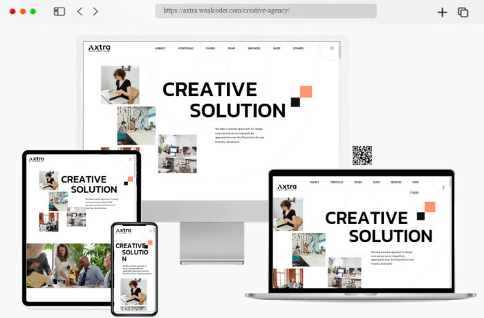 axtra digital agency creative portfolio theme