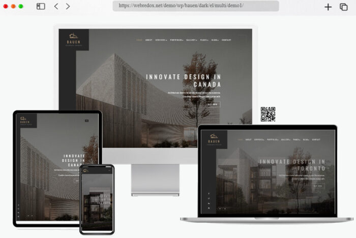 bauen architecture elementor wordpress theme