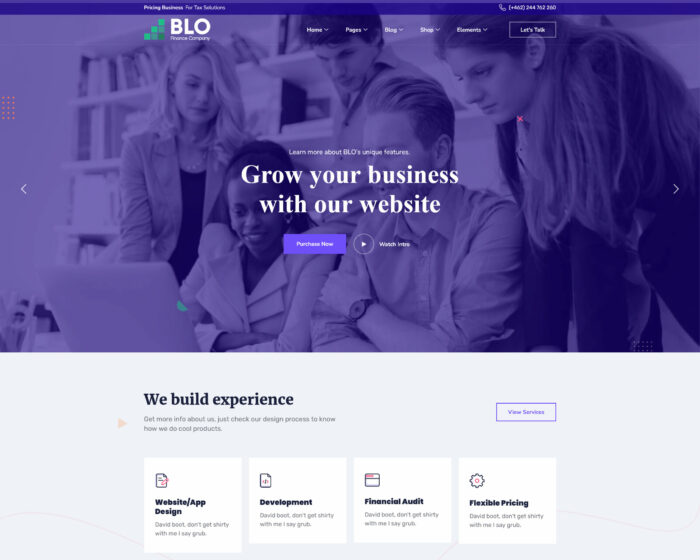 blo corporate business wordpress theme