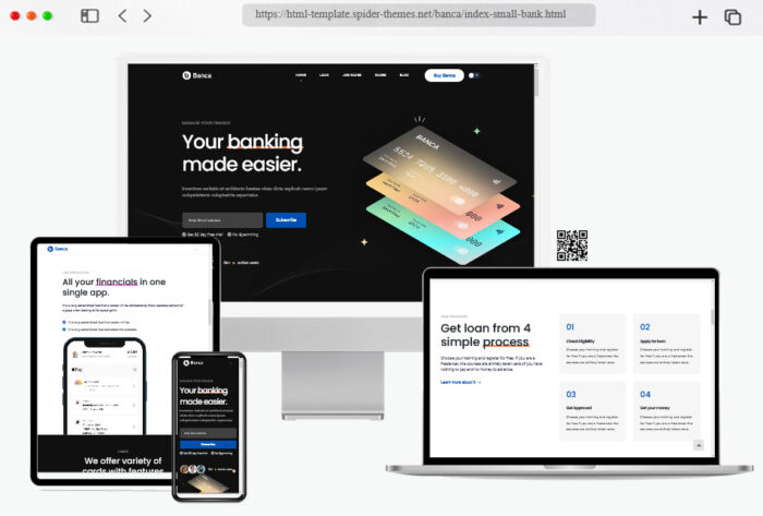 banca banking business loan bootstrap website template