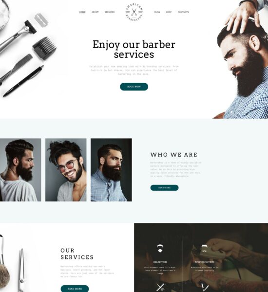 barber shop html template