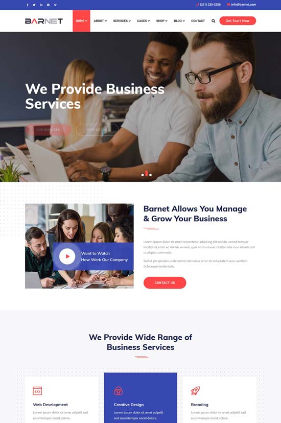 barnet consulting html template