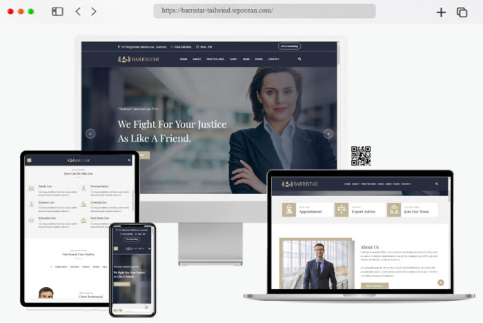 barristar law firm website template