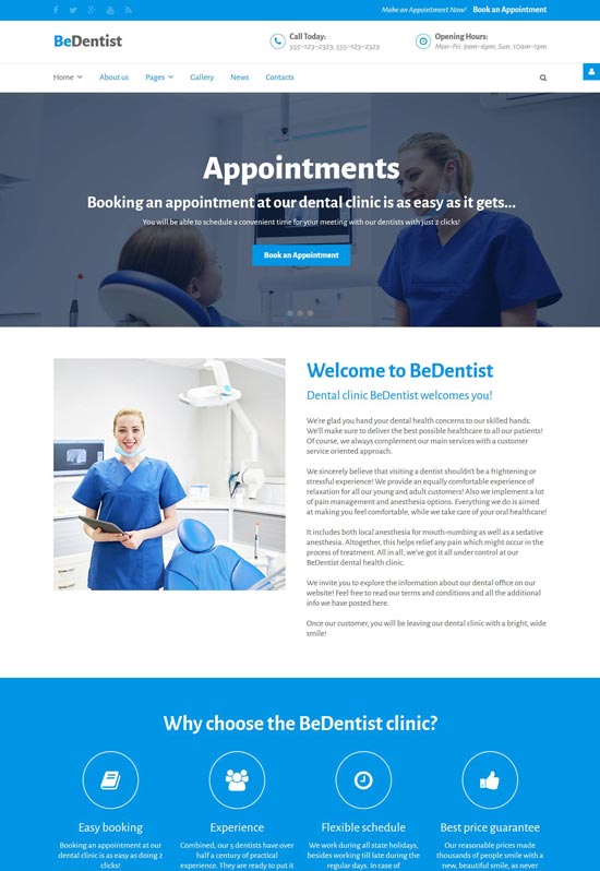 bedentist joomla template