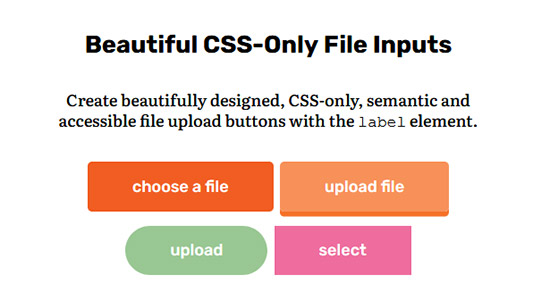 beautiful css only file inputs