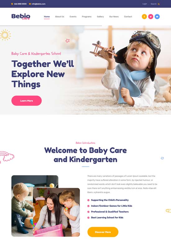 bebio kindergarten html template