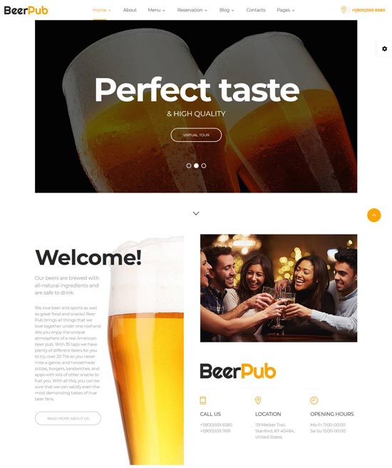 beerpub html template