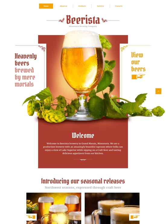 beerista beer html template