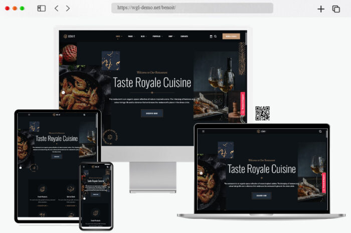 benoit restaurants cafes wordpress theme